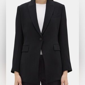 Theory - Single-Breasted Blazer in Crepe